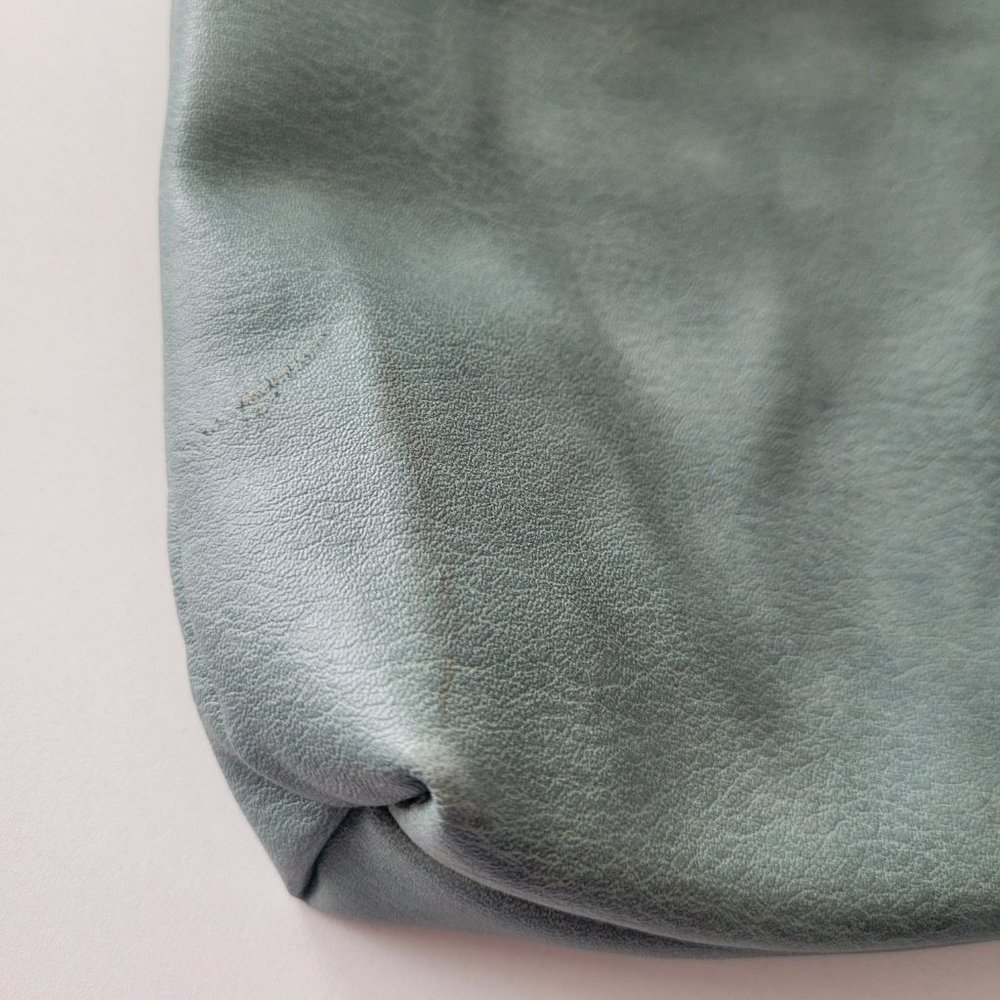 Jen & Co Vegan Shoulder Bag Blue Gray Adjustable & Removeable Strap - Picture 11 of 11